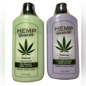 Set of 2 Hemp Heaven 12 oz Body Lotions